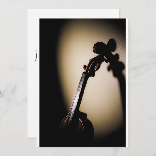 バイオリン招待状の発表 招待状 (正面/裏面)