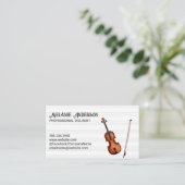 バイオリン楽器 |ミュージックシート 名刺 (スタンド正面)