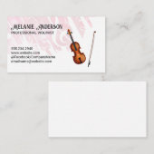 バイオリン楽器 | 音楽サウンドノートの背景 名刺 (正面/裏面)