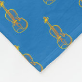 バイオリン模様 フリースブランケット (角)