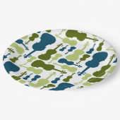 バイオリン模様 ペーパープレート (アングル)