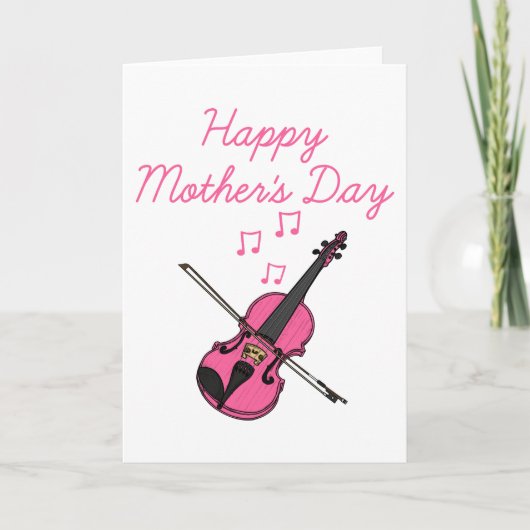 バイオリン母の日バイオリニスト サンキューカード (正面)