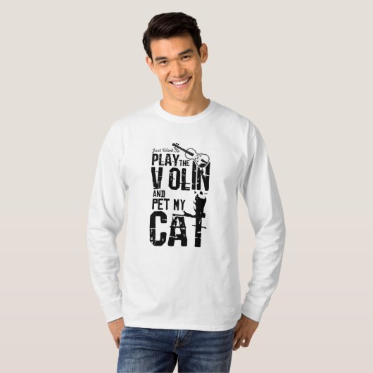 バイオリン猫 Tシャツ (正面フル)
