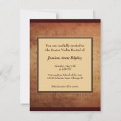 バイオリン発表会 アンティーク楽譜 オーダーメイド 招待状 (裏面)