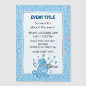 バイオリン磁気式招待状付きブルーキャット (正面)