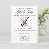 バイオリン結婚式招待状バイオリニストミュージシャン 招待状 (スタンド正面)