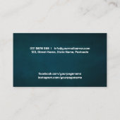 バイオリン蝶 – 水色と金ゴールド 名刺 (裏面)