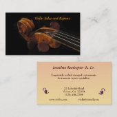 バイオリン販売および修理 名刺 (正面/裏面)