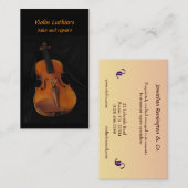バイオリン販売および修理 名刺 (正面/裏面)