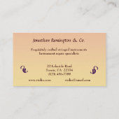 バイオリン販売および修理 名刺 (裏面)