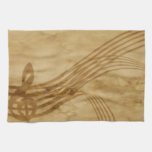 バイオリン鍵 キッチンタオル (横)