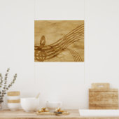 バイオリン鍵 ポスター (キッチン)