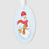 バイオリン雪だるま オーナメント (正面)