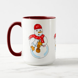 バイオリン雪だるま マグカップ