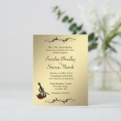 バイオリン音楽のウェディング招待状 招待状 (スタンド正面)