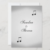 バイオリン音楽の結婚式招待状 招待状 (裏面)