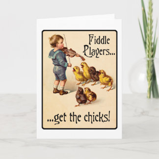 バイオリン音楽を手に入れるバイオリン奏者 カード