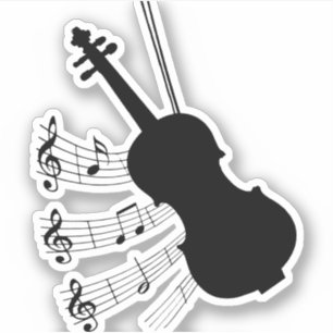 バイオリン音楽テーマデザイン シール