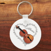 バイオリン音楽ノート キーホルダー (正面)