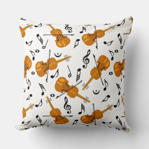 バイオリン音楽ノート クッション