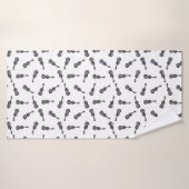 バイオリン音楽パターカスタムンの背景色 バスタオル (バスタオル)