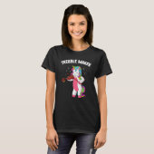 バイオリン音楽ユニコーン弦楽器トレブルメーカー Tシャツ (正面フル)