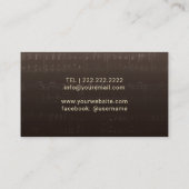 バイオリン音楽先生ヴィンテージミュージカル 名刺 (裏面)