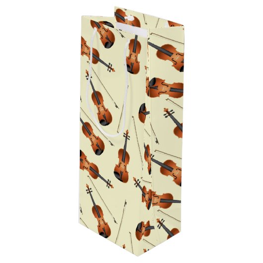 バイオリン音楽先生 ワインギフトバッグ (正面アングル)