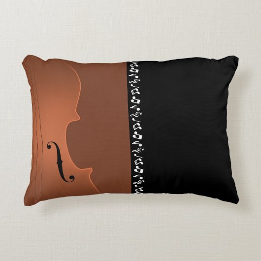 バイオリン音楽楽器 アクセントクッション (正面)