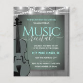 バイオリン音楽発表会フォーマル招待状 (正面)