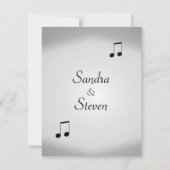 バイオリン音楽結婚式招待状 招待状 (裏面)
