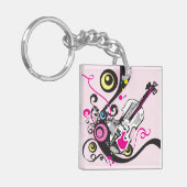 バイオリン音楽 キーホルダー (正面左)