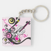 バイオリン音楽 キーホルダー (裏面)