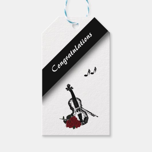 バイオリン音楽 ギフトタグ (正面)