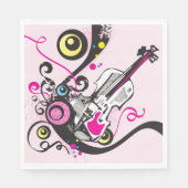 バイオリン音楽 スタンダードランチョンナプキン (正面)