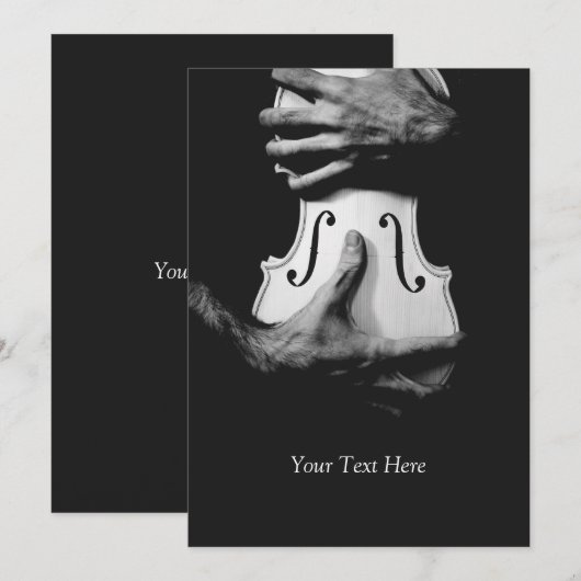 バイオリン音楽 招待状 (正面/裏面)