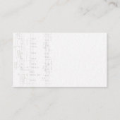 バイオリン音符スタッフミュージシャンプロフェッショナル 名刺 (裏面)