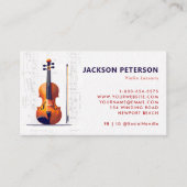 バイオリン音符スタッフミュージシャンプロフェッショナル 名刺 (正面)