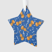 バイオリン音符パターン オーナメント (正面)