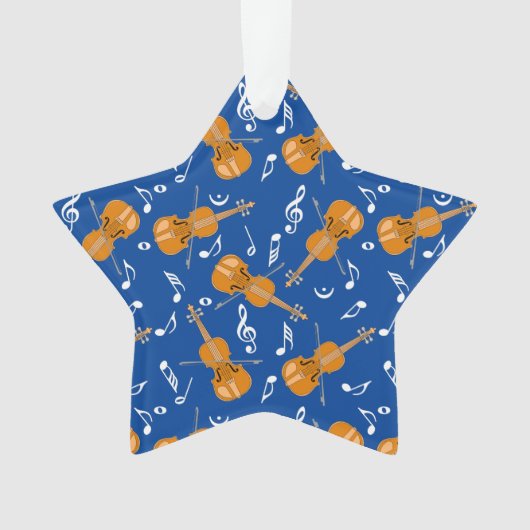 バイオリン音符パターン オーナメント (正面)