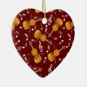 バイオリン音符パターン セラミックオーナメント (右)