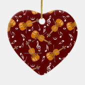 バイオリン音符パターン セラミックオーナメント (裏面)