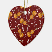 バイオリン音符パターン セラミックオーナメント (左)