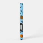 バイオリン音符パターン iPhone 16ケース (右側面)