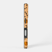 バイオリン音符パターン iPhone 16ケース (右側面)