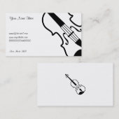 バイオリン、ここのあなたの名前、 名刺 (正面/裏面)