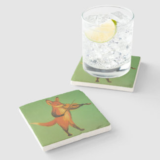 バイオリン:キツネ ストーンコースター