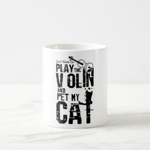 バイオリン・キャット コーヒーマグカップ