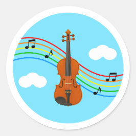 バイオリン ステッカー 空 雲 楽譜 音符 子供