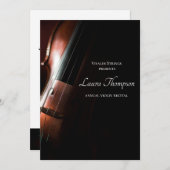 バイオリン・ストリングス・ミュージック・コンサート・リサイタル  招待状 (正面/裏面)